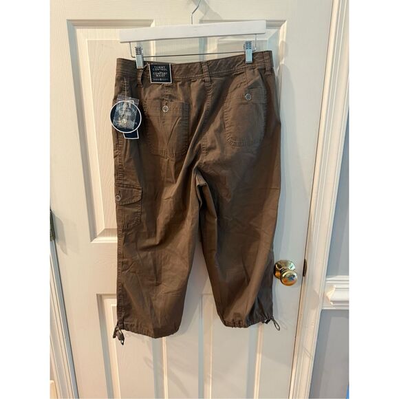 Karen Scott Brown Cargo Capri Pants sz 8 NWT - Picture 5 of 6